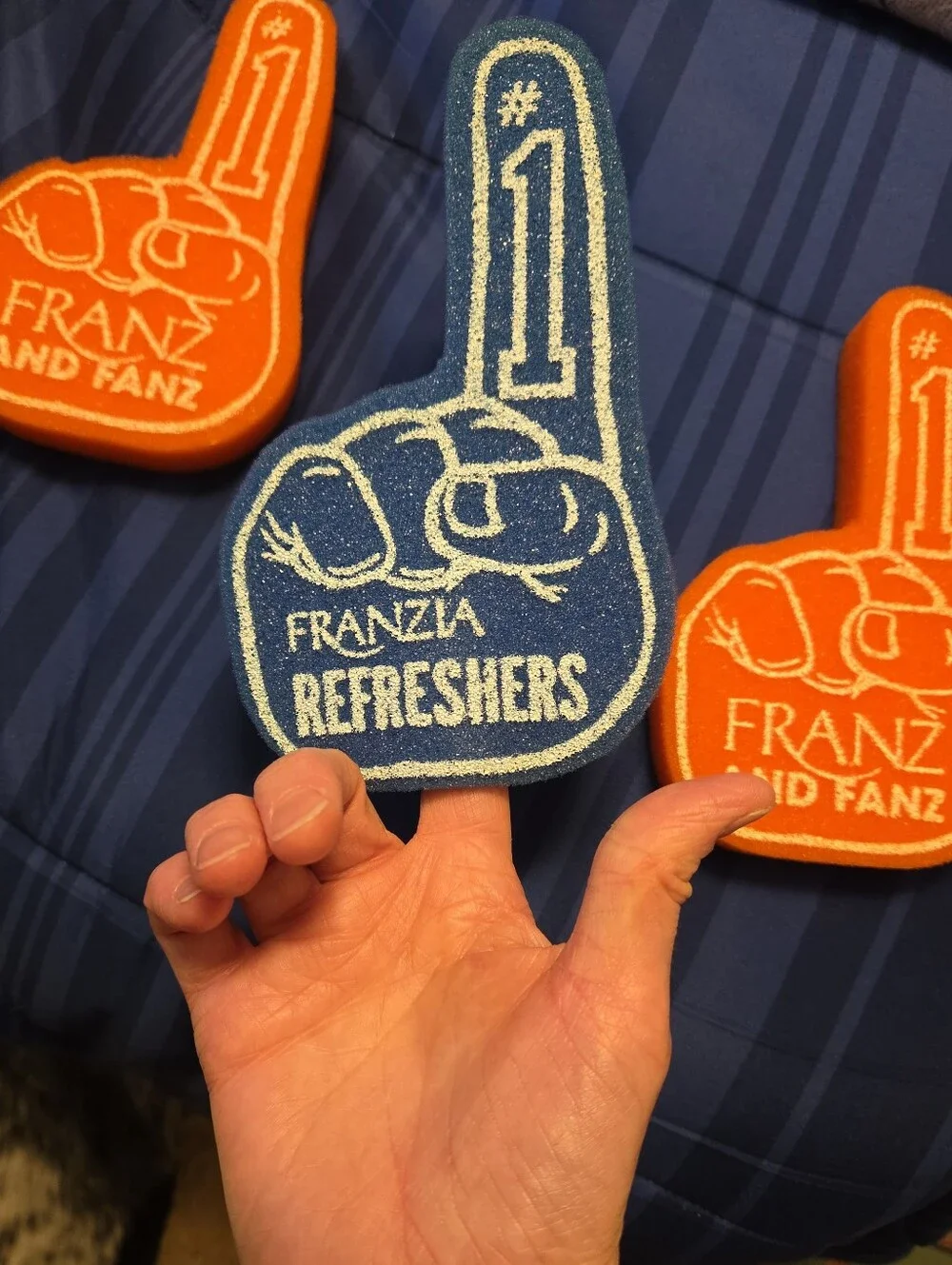 Franzia Foam #1 Fan Foam Fingers - Blue & Orange